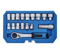 Blue Spot 01616 3/8" & 1/2" Multi Fit GoThrough Socket Set 17 pc