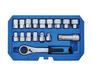 Blue Spot 01616 3/8" & 1/2" Multi Fit GoThrough Socket Set 17 pc