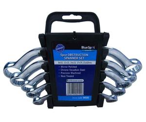 Blue Spot 04102 Metric Obstruction Spanner Set 8-22mm 5 Piece Chrome Vanadium