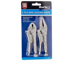 Blue Spot 06525 Mini Locking Grips, Silver, Set of 2 Piece