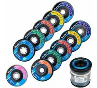 Blue Spot 11pc Polishing Sanding Flap Discs Set Angle Grinder 115mm 4.5'' Disc