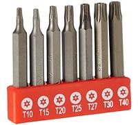 Blue Spot 14103 Long Security Torx Bits, Silver, Set of 7 Piece