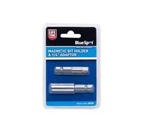 Blue Spot 14134 Magnetic Bit Holder and Adaptor, Silver, 1/4"-inch