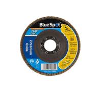 Blue Spot 19695 80 Grit Zirconium Oxide Flap Disc, 0 V, Black, 115 mm, 4.5"-inch
