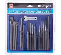 Blue Spot 22447 Punch and Chisel Set, Silver, Set of 16 Piece