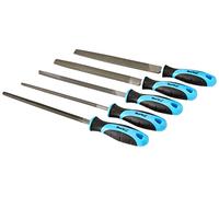 Blue Spot 22654 File Set With Double Colour Handle (5 Pieces) - Handled 5 200mm - file set handled 5 200mm bluespot piece 8in 22654 5pc tools