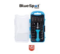 Blue Spot 30pc Ratchet Screwdriver Bit and Socket Set Reversible 12623
