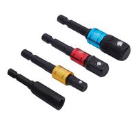 Blue Spot 4 piece Colour Coded Impact Socket Adaptors (1/4"-3/8"-1/2") & Bit Holder