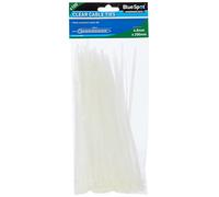 Blue Spot 40053 4.8 x 200 mm Cable Ties - Clear (100-Piece)