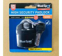 Blue Spot 50mm High Security Closed Shackle Zinc Alloy Padlock Steel Lock 4 Key