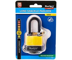 Blue Spot 77009 40 mm Long Shackle Weather Resistant Padlock