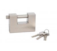Fort Knox 77034 96 mm Shutter "C" Type Block Padlock - Silver