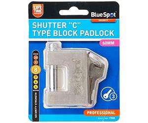 Blue Spot 77035 Shutter C Type Block Padlock, 60 mm