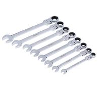 Blue Spot 8 Piece Flexible Head Metric Ratchet Spanner Set
