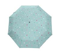 Blue Spot Art Automatic Foldable Umbrella UV Protection Auto Open Close Folding Sun Blocking Umbrellas for Travel Women Boys Girls