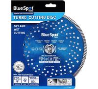 Blue Spot Diamond Turbo Cutting Disc Heavy Duty Masonry - 230mm