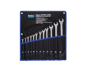 Blue Spot Extra Long Combination Spanner Set 12pc 6-22mm Metric Wrench Spanners