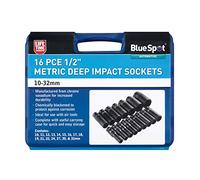 Blue Spot Tools 01550 1/2" Drive Metric Deep Impact Socket Set 16pc (10-32mm)