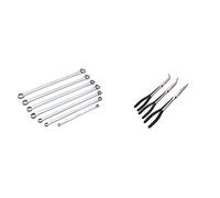Blue Spot Tools 04305 7pce Extra Long Ring Spanner Set (8-24mm) & 08185 3 Piece Tools 3Pce Long Reach Plier Set, Silver