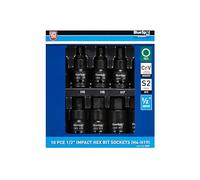 Blue Spot Impact Hex Bit Socket Set 10-piece 1/2" H4-H19