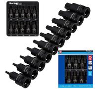 BLUE SPOT TOOLS 10 PCE 1/2" IMPACT TORX BIT SOCKETS (T20-T70)