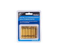 Blue Spot Tools 10PCE 50MM PZ2 S2 Titanium Coated Power Bit Set