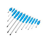 BlueSpot Magnetic Screwdriver Set Heavy Duty Pozi & Slotted Go Through Drivers
