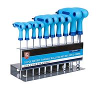Blue Spot Tools 12186 10 Piece Metric T Handle Ball End Hex Key Set (2-10mm)