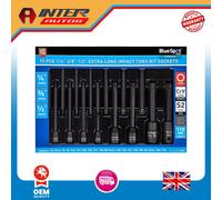 Blue Spot Tools 15 PCE 1-4" 3-8" 1-2" Extra Long Impact Torx Bits