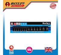 Blue Spot Tools 15 PCE 1-4" 3-8" 1-2" Impact Torx Bit Sockets