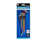 Blue Spot Tools Tamper Torx Key Set 9 Pce Extra Long Colour Coded (T10-T50)