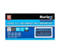 Blue Spot Tools 15pc 1/4in Hex Impact Nut Driver Set