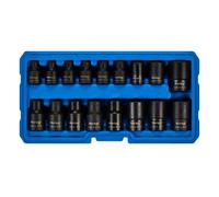 BLUESPOT Impact E Torx 17pc 3/8" & 1/2" Bit Socket Set E5 - T24 for garage DIY