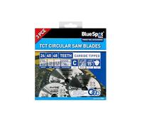 Blue Spot Tools 19404 3 PCE 310MM X 30MM TCT Circular Saw Blades (24, 40 & 48 Teeth)