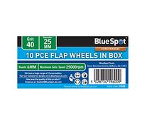 Blue Spot Tools 19600 10 Piece 40 Grit 25MM Spindle Flap Wheels in Box