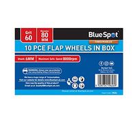 Blue Spot Tools 19626 10 Piece 60 Grit 80MM Spindle Flap Wheels in Box