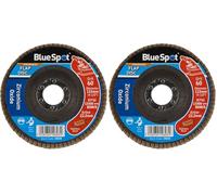 Blue Spot Tools 19693 60 Grit Zirconium Flap Disc, Blue (Pack of 2)