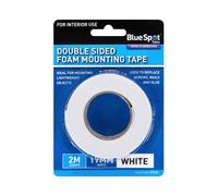 Blue Spot Tools - 19mm x 2M White Double Sided Foam Mounting Tape