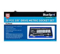 BLUE SPOT TOOLS 28 PCE 3/8" METRIC SOCKET SET (8-24MM) 01547