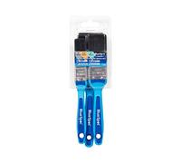 Blue Spot Tools 36011 3 Piece Synthetic Paint Brush Set with Soft Grip Handle (1”, 1 ½” and 2”), No Bristle Loss