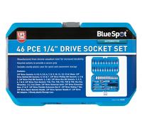 BLUE SPOT TOOLS 46 PCE 1/4" METRIC SOCKET SET (4-14MM) 01530