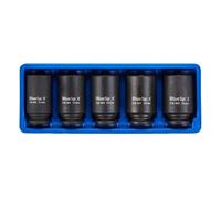 Bluespot 01552 5pce 1/2" Metric Cr-Mo Impact Hub Sockets (30-36mm)