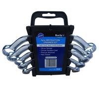 BlueSpot Spanner Wrench Set Obstruction Double Ended 8-22mm 5pc Metric