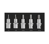 Blue Spot Tools 5pc 1/2" Hex Bit Set H7-H14 EVA Foam - 01507