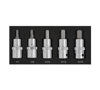 Blue Spot Tools - 5PCE 1/2" Hex Bit Set (H7-H14) (EVA FOAM)
