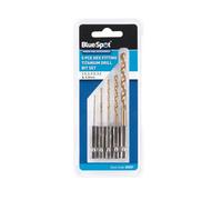Blue Spot Tools 5PCE Titanium Coated Hex Fitting Drill Bit Set, 1/4" Hex, Sizes 1.5, 2, 2.5, 3.2, 4.8mm