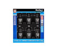 Blue Spot Tools 6 PCE 1/2" Impact Torx Bits (T55-T100)