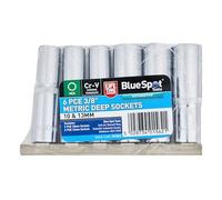 Blue Spot Tools 6PCE 3/8 Deep Metric Sockets (10 & 13MM)