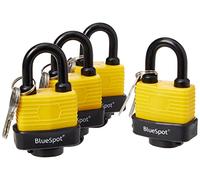 Fort Knox 77011 40 mm Weather Resistant Keyed Alike Padlocks - Yellow (Pack of 4)