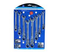 Blue Spot 8 Piece Flexible Head Metric Ratchet Spanner Set
